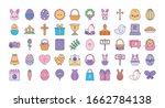 happy easter flat style icon... | Shutterstock .eps vector #1662784138