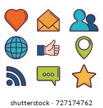social network design | Shutterstock .eps vector #727174762