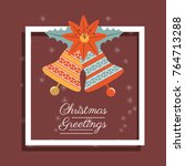 christmas greetings design  | Shutterstock .eps vector #764713288