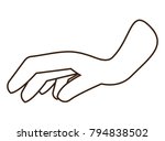 human hand icon | Shutterstock .eps vector #794838502