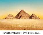 Egyptian Pyramids On Giza...