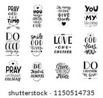 Set Of 12 Hand Lettering...