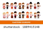 europeans in national clothes.... | Shutterstock .eps vector #1889415148