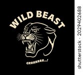 "wild beast" illustration of a... | Shutterstock .eps vector #2029402688