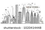 New York City Skyline  Vector...