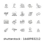 natural disaster icons thin line | Shutterstock .eps vector #1668983212