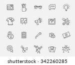 marketing icons  | Shutterstock .eps vector #342260285
