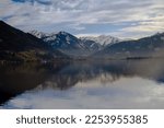 Hidden Lake In Alp Mountains