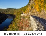 Deerpark, NY / United States - Oct. 10, 2015: a view of Upper Delaware Scenic Byway