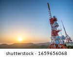 radio towers with beautiful... | Shutterstock . vector #1659656068