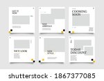 6 editable square banner layout ... | Shutterstock .eps vector #1867377085
