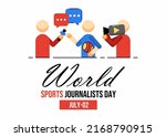 world sport journalists day... | Shutterstock .eps vector #2168790915