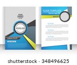abstract vector modern flyer  ... | Shutterstock .eps vector #348496625