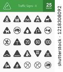 traffic signs glyph icons | Shutterstock .eps vector #1218308092