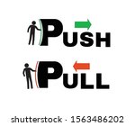 accident prevention sign  push... | Shutterstock .eps vector #1563486202