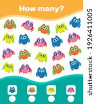 how many cute colorful owls are ... | Shutterstock .eps vector #1926411005