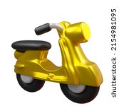 3d Icon Golden Bike Website 