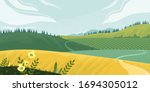 countryside summer rural... | Shutterstock .eps vector #1694305012
