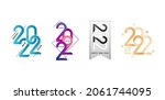 illustration of 2022 typeface ... | Shutterstock .eps vector #2061744095