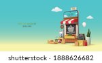 fresh market online banner ... | Shutterstock .eps vector #1888626682