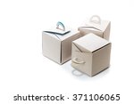 grey package box isolated on... | Shutterstock . vector #371106065