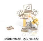 isolated 3d rendered gift on... | Shutterstock . vector #232708522