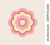 70s retro flower clipart... | Shutterstock .eps vector #2009101682