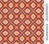 70s retro seamless pattern in... | Shutterstock .eps vector #2025049655