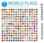 all world flags set   new... | Shutterstock .eps vector #1035666478