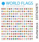 all world flags set   new... | Shutterstock .eps vector #1037624875