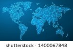 world map plexus   global... | Shutterstock .eps vector #1400067848