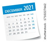 december 2021 calendar leaf  ... | Shutterstock .eps vector #1710227662