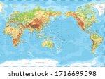 world map pacific china asia... | Shutterstock .eps vector #1716699598