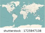 world map vintage political  ... | Shutterstock .eps vector #1725847138