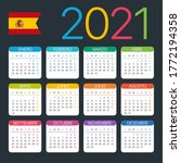 2021 calendar   vector template ... | Shutterstock .eps vector #1772194358