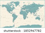 world map vintage political   ... | Shutterstock . vector #1852967782