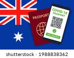 covid 19 passport on australia... | Shutterstock .eps vector #1988838362