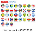round glossy flags of america   ... | Shutterstock .eps vector #353097998