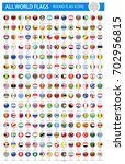 round flag pins   all world... | Shutterstock .eps vector #702956815