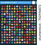 round flat flag icons on black... | Shutterstock .eps vector #702956872