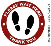 please wait here thank you keep ... | Shutterstock .eps vector #1880712505