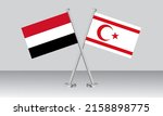 crossed flags of yemen and... | Shutterstock .eps vector #2158898775