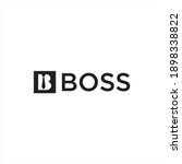 boss logo design  with initial... | Shutterstock .eps vector #1898338822