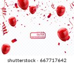 red balloons  vector... | Shutterstock .eps vector #667717642