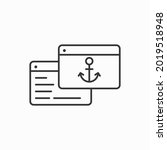 anchor text icon. vector... | Shutterstock .eps vector #2019518948