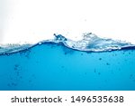 Blue Water Surface With Splash  ...