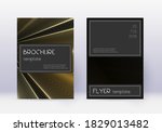 black cover design template set.... | Shutterstock .eps vector #1829013482