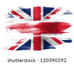 The british flag painted on...