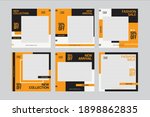 set of editable minimal square... | Shutterstock .eps vector #1898862835