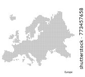 Map Of Dotted Europe. Vector...